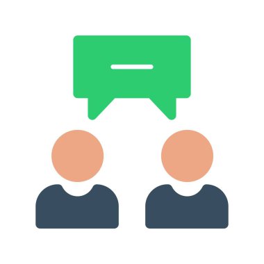 Sohbet Düz Vektör Simgesi Tasarımı