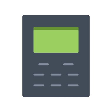 Hesap Makinesi Düz Vektör Simgesi Tasarımı