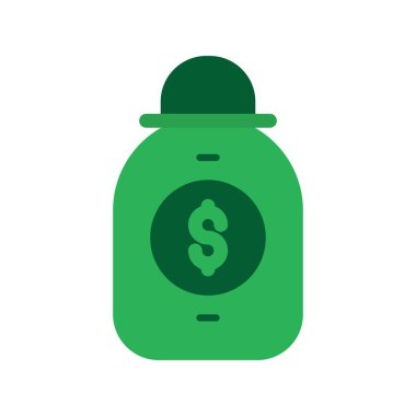 Para Düz Vektör Simgesi Tasarımı