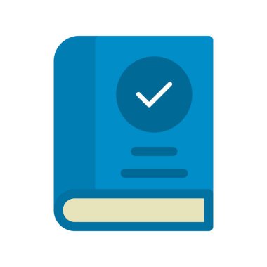 Kitap Düz Vektör Simgesi Tasarımı