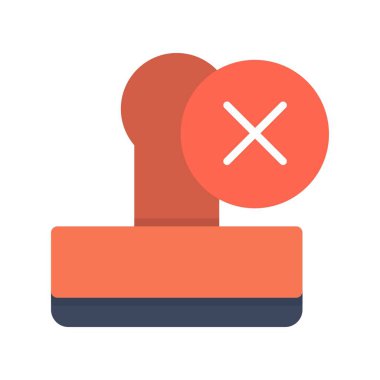 Damga Düz Vektör Simgesi Tasarımı