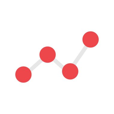 Grafik Çizgisi Düz Vektör Simgesi Tasarımı