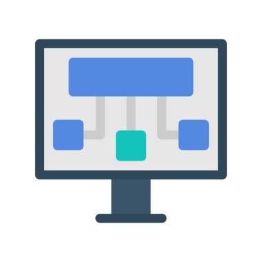 Veri Kaynağı Satırı Düz Vektör Simgesi Tasarımı