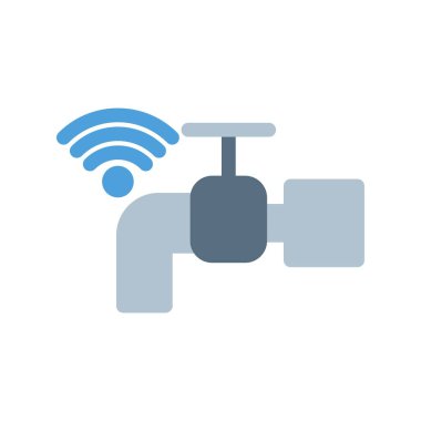 Musluk Düz Vektör Simgesi Tasarımı