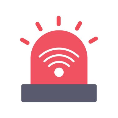 Siren Düz Vektör Simgesi Tasarımı