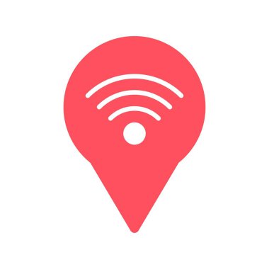 Pin Düz Vektör Simgesi Tasarımı