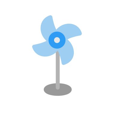 Fan Düz Vektör Simgesi Tasarımı