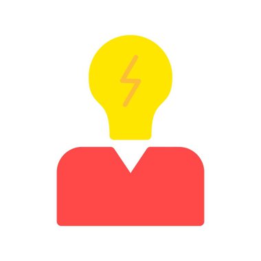 Yaratıcılık Düz Vektör Simgesi Tasarımı