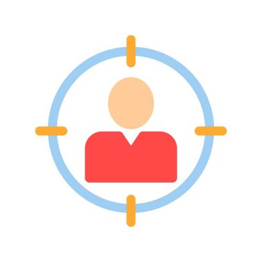 Hedef Düz Vektör Simgesi Tasarımı