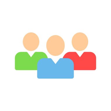 Grup Düz Vektör Simgesi Tasarımı
