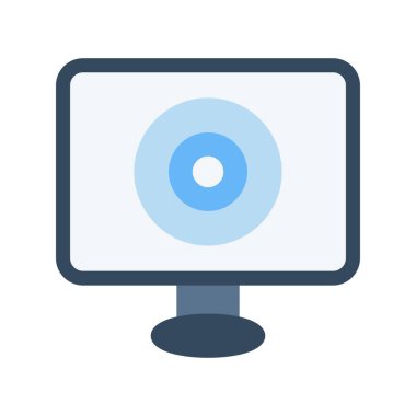 CD Düz Vektör Simgesi Tasarımı