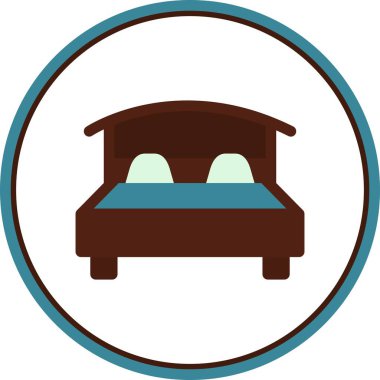 Yatak Düz Çember Vektör Simgesi Tasarımı