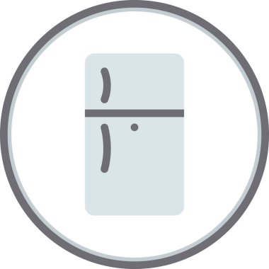 Buzdolabı Düz Çember Vektör Simgesi Tasarımı