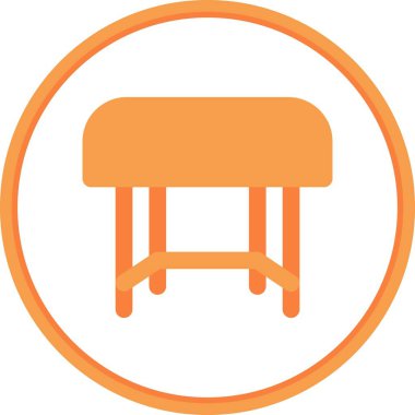 Dışkı Düz Çember Vektör Simgesi Tasarımı