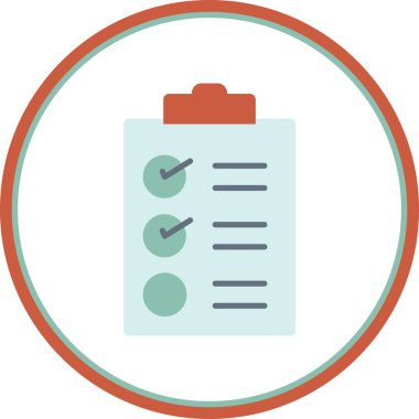 Gündem Düz Çember Vektör Simgesi Tasarımı