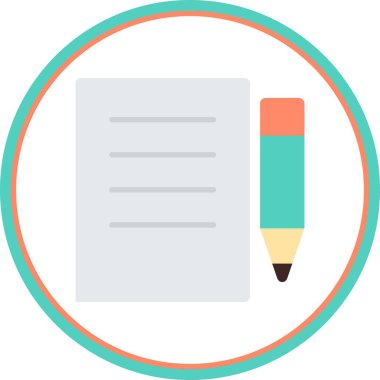 Kontrat Düz Çember Vektör Simgesi Tasarımı