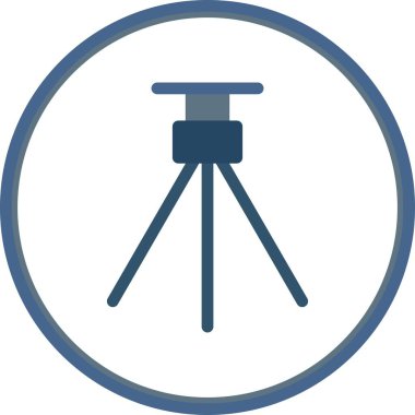 Tripod Düz Çember Vektör Simgesi Tasarımı