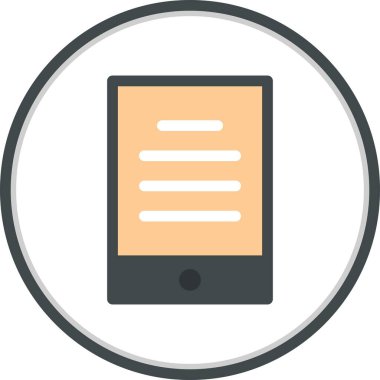 Ebook Düz Çember Vektör Simgesi Tasarımı