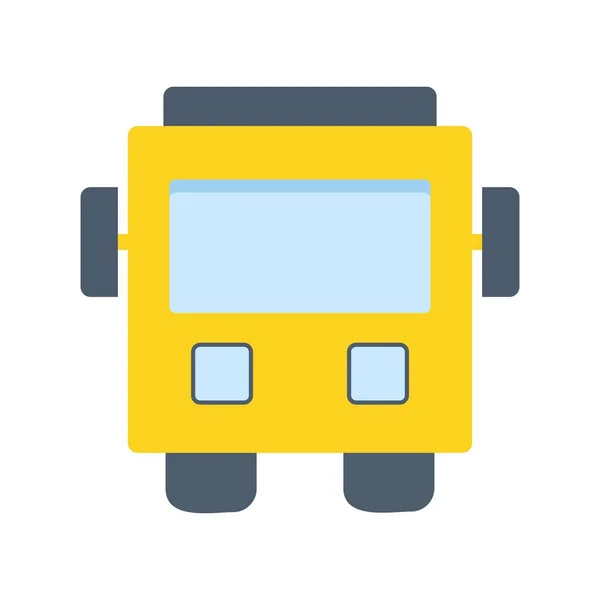 Autobús Escolar Vector Plano Icono Desig — Vector de stock