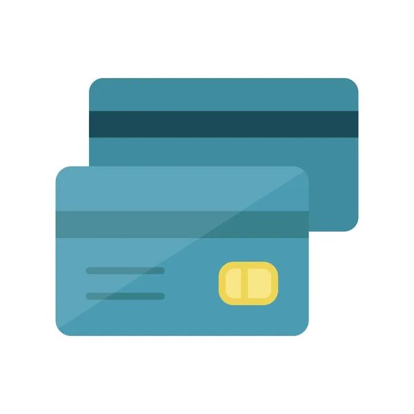 Kreditkarte Flat Vector Icon Desig — Stockvektor