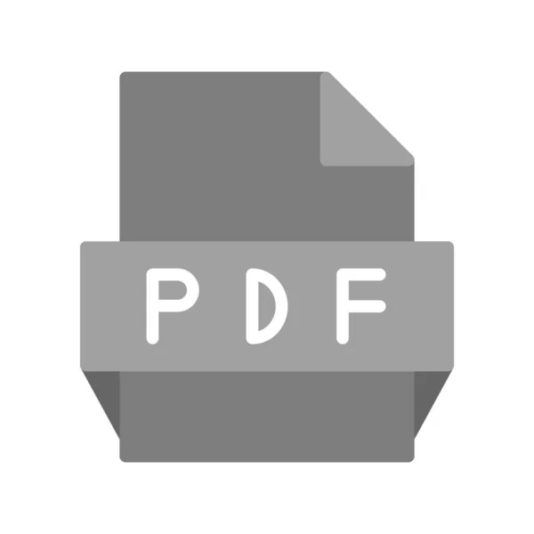 Pdf Flat Vector Icon Desig — Stockvektor