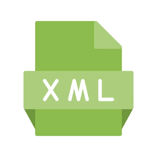 Xml Lapos Vektor Ikon Desig — Stock Vector