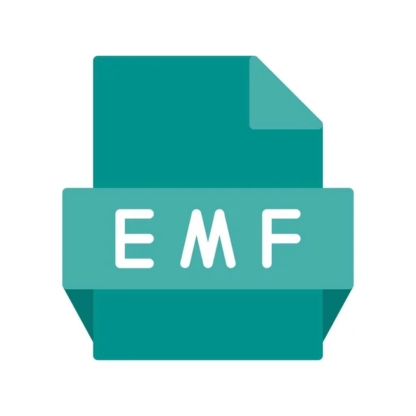 Emf Flat Vector Icon Desig —  Vetores de Stock