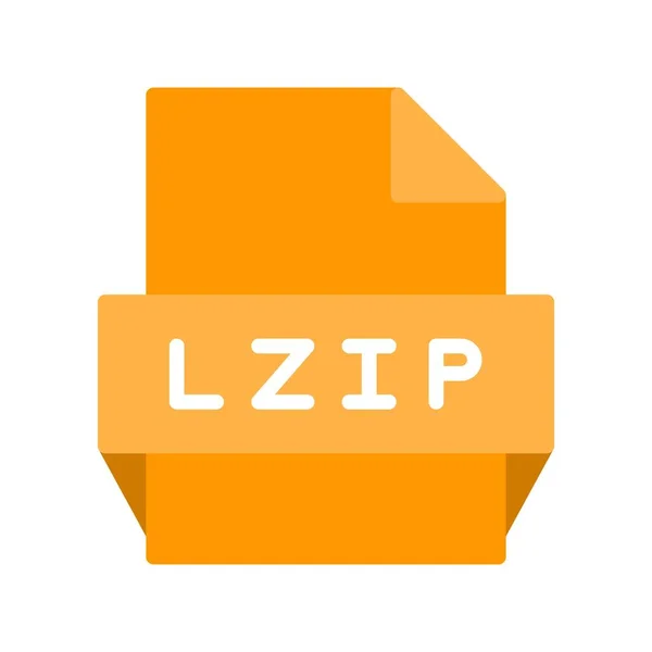 Lzip Flat Vector Icon Desig — Stock Vector