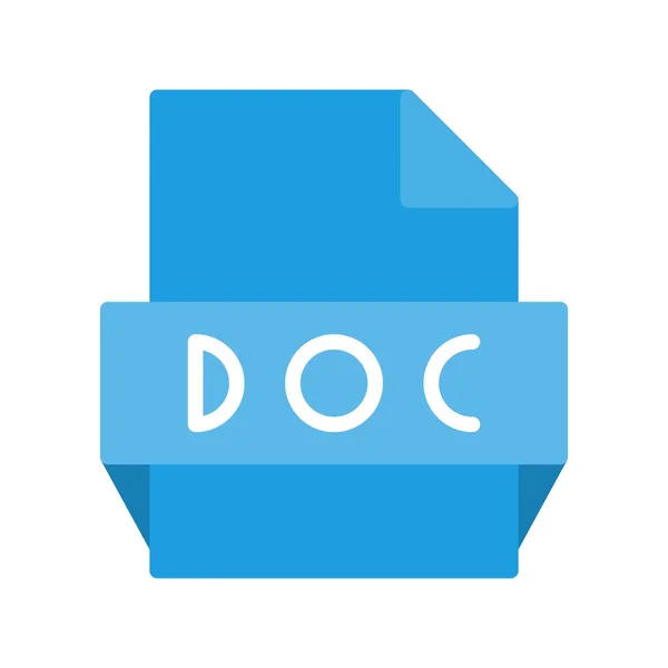 Doc Platte Vector Icon Desig — Stockvector