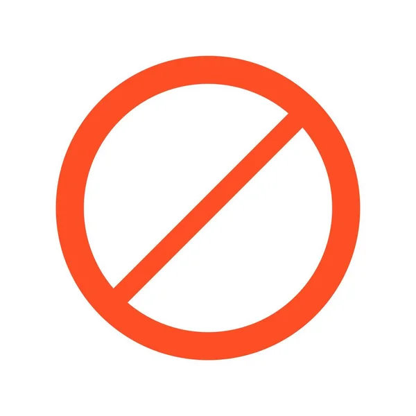 Prohibición Flat Vector Icon Desig — Vector de stock