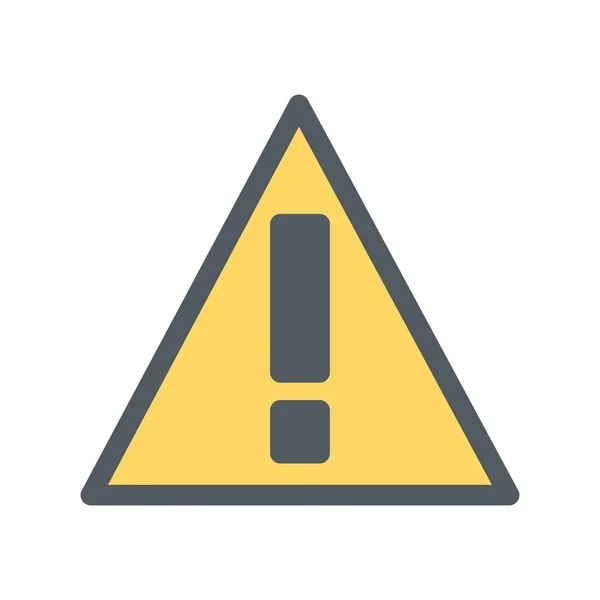 Warnung Flat Vector Icon Desig — Stockvektor