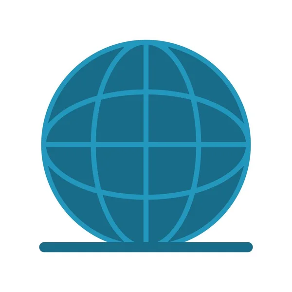 Globe Platte Vectoricoon Desig — Stockvector