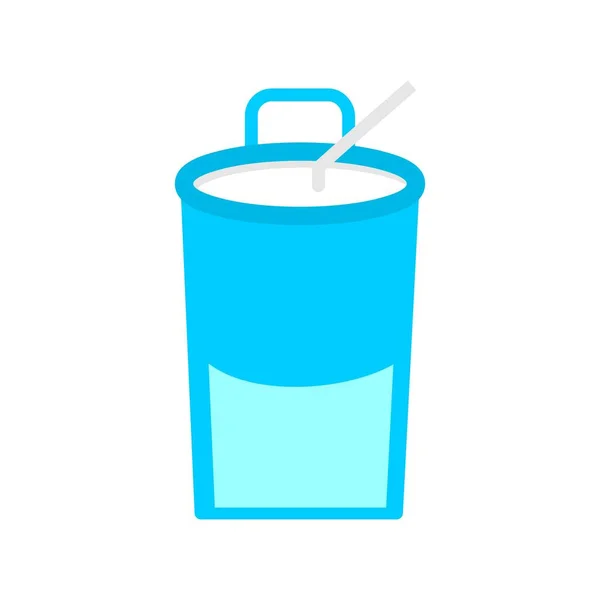 Heißer Tee Einwegglas Flach Vector Icon Desig — Stockvektor