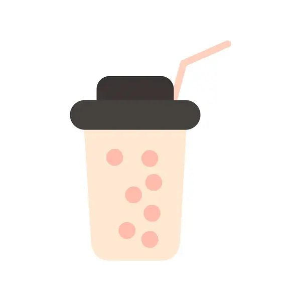 Wegwerp Koffie Glas Flat Vector Icon Desig — Stockvector