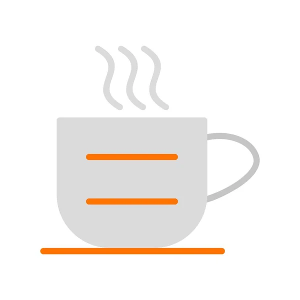 Tea Cup Flat Vector Icon Desig — Stock Vector