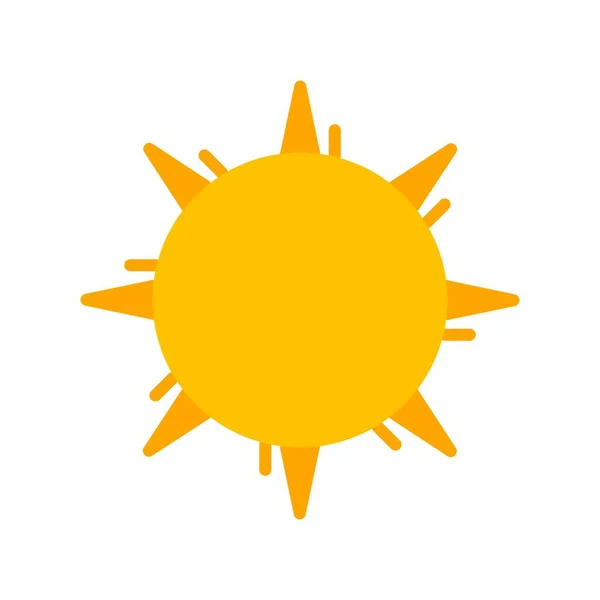 Güneş Düz Vektör Simgesi Tasarımı — Stok Vektör