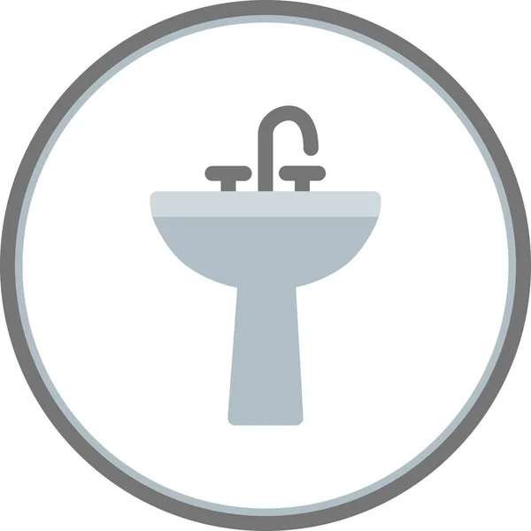Sink平面圆矢量Icon设计 — 图库矢量图片