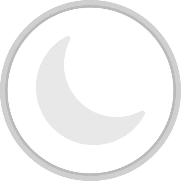 Moon Flat Circle Vector Icon Desig — Stock Vector