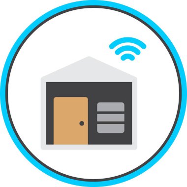 Depo Düz Çember Vektör Simgesi Tasarımı