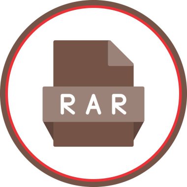 Rar Düz Çember Vektör Simgesi Tasarımı