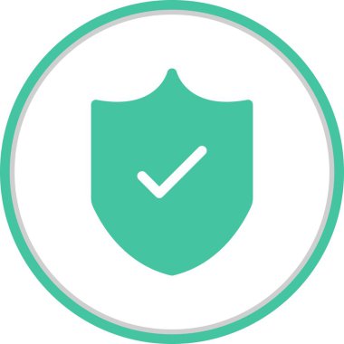 Mahremiyet Düz Çember Vektör Simgesi Tasarımı