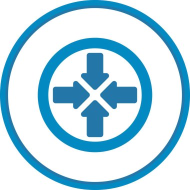 Yönler Düz Çember Vektör Simgesi Tasarımı