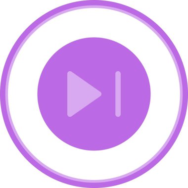 Sonraki Düz Çember Vektör Simgesi Tasarımı