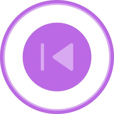 Geri Düz Çember Vektör Simgesi Tasarımı