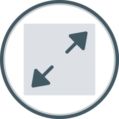 Düz Çember Vektör Simgesi Tasarımı Büyüt