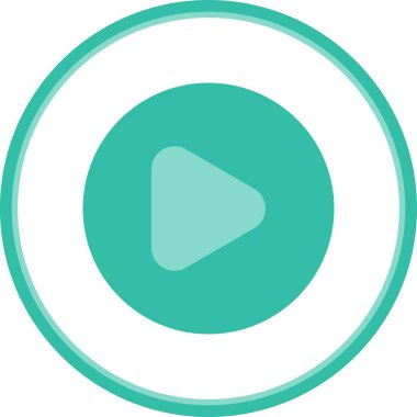 Düz Çember Vektör Simgesi Tasarımı Oynat