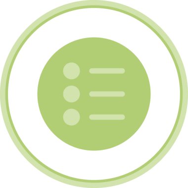 Menü Düz Çember Vektör Simgesi Tasarımı