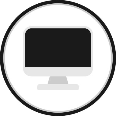 Lcd Düz Çember Vektör Simgesi Tasarımı