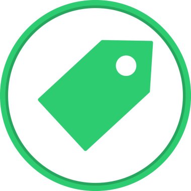 Etiket Düz Çember Vektör Simgesi Tasarımı