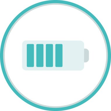 Pil Düz Çember Vektör Simgesi Tasarımı